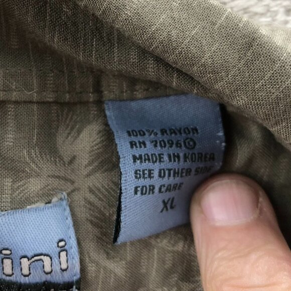 Corsini Mens Hawaiian Shirt Sz XL Short Sleeve Button Up Palm Print Beach Casual - Picture 4 of 10